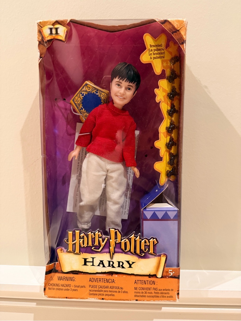 Vintage Harry Potter Doll w/ Special Charm for Bracelet 55293 Mattel 2001 Warner